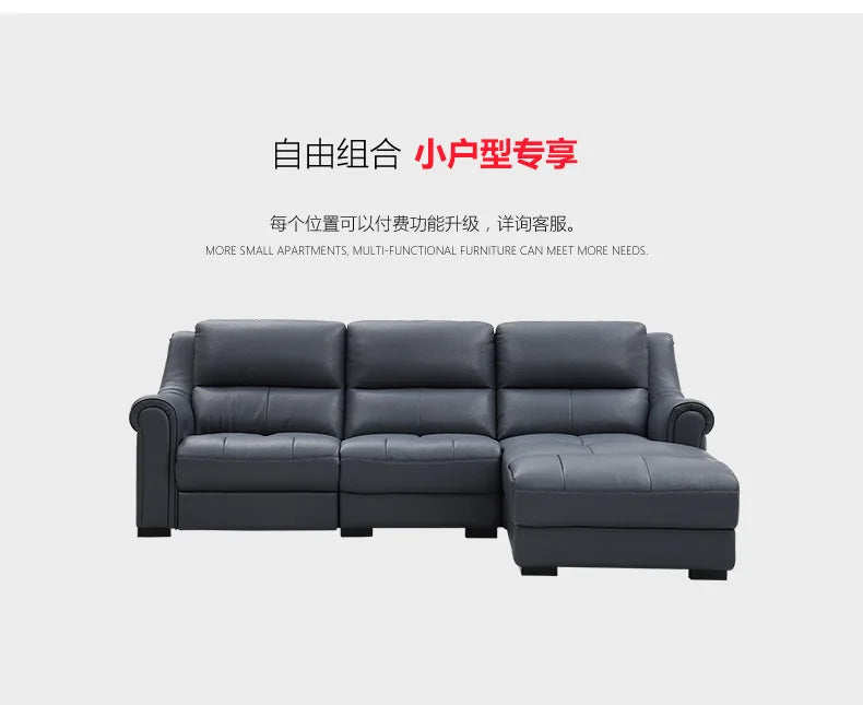 Living Room Sofa set L corner sofa recliner electrical couch genuine leather sectional sofas L muebles de sala moveis para casa