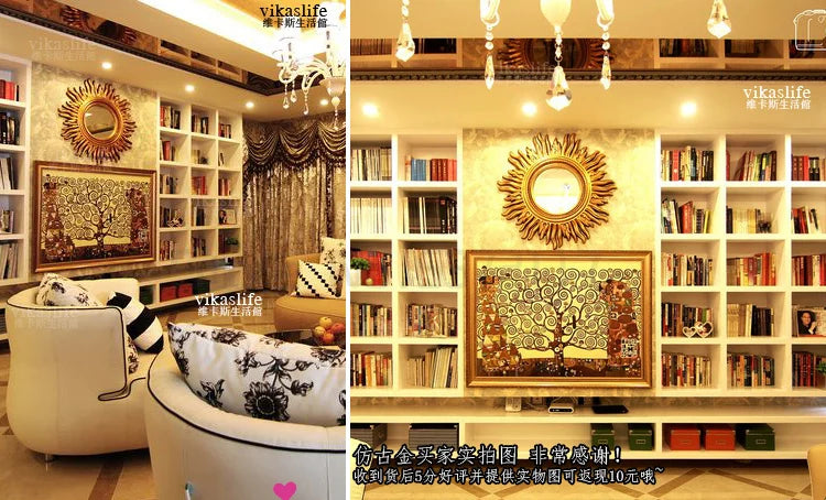 Sun Apollo Art Wall Mirror Decorative Bathroom Accessory Unique Champion Designs Reflective Art Piece Elegant Wall Decor