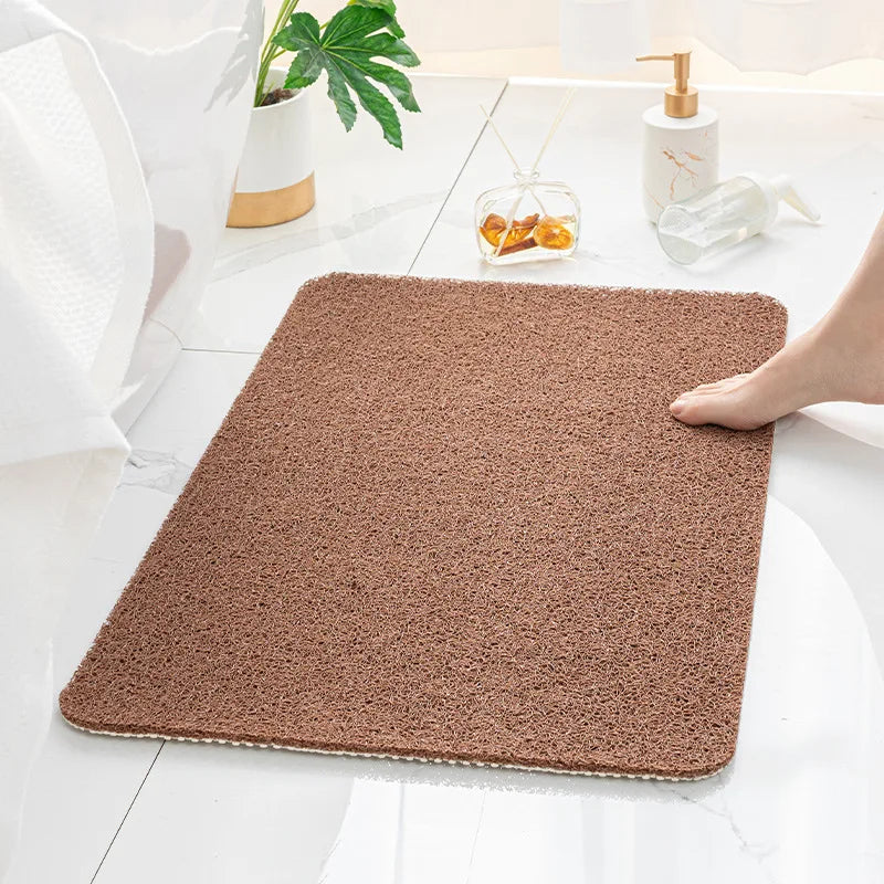 Bathroom Anti-slip Mat Mildew Proof Waterproof Shower Mat Soft Massage Home Bath Drainage PVC Washable Quick Drying Floor Rug