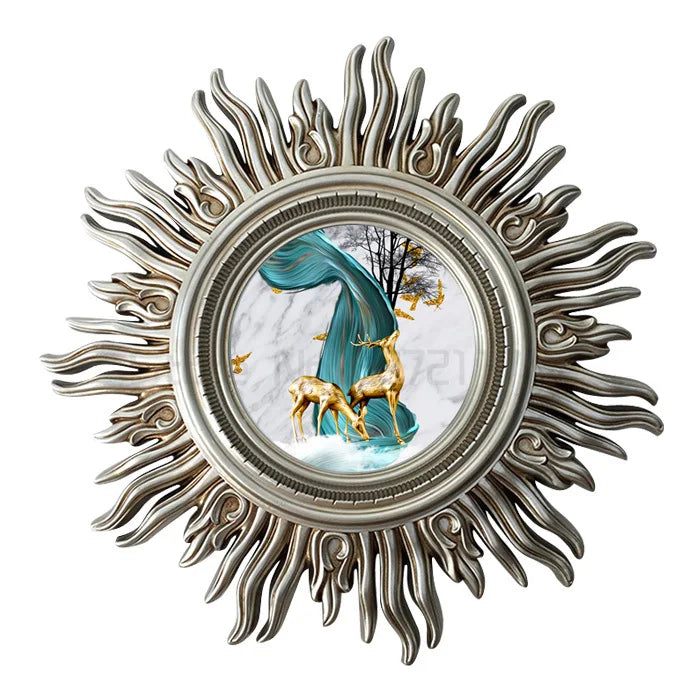Sun Apollo Art Wall Mirror Decorative Bathroom Accessory Unique Champion Designs Reflective Art Piece Elegant Wall Decor