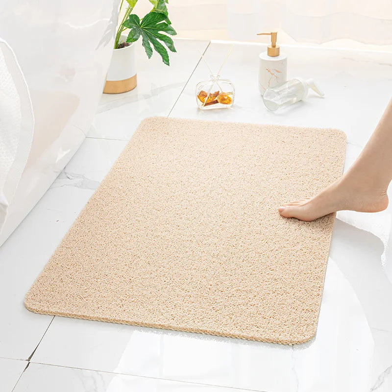 Bathroom Anti-slip Mat Mildew Proof Waterproof Shower Mat Soft Massage Home Bath Drainage PVC Washable Quick Drying Floor Rug