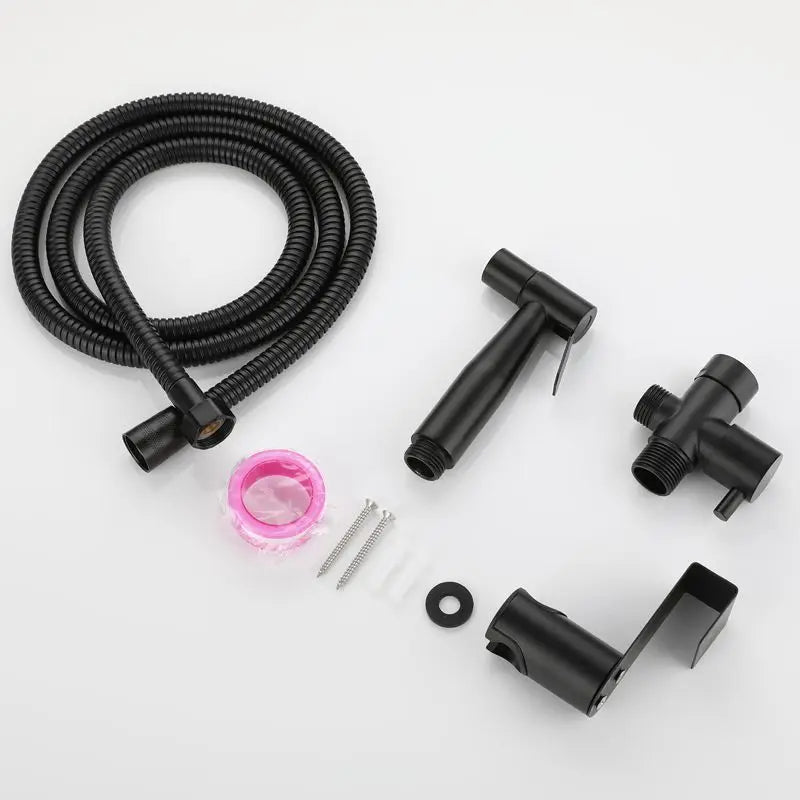 Handheld Toilet Bidet Sprayer with Brass Valve Stainless Steel Bidet Shower Hygienic Shower Wall Mounted Toilet Bidet Sprayer