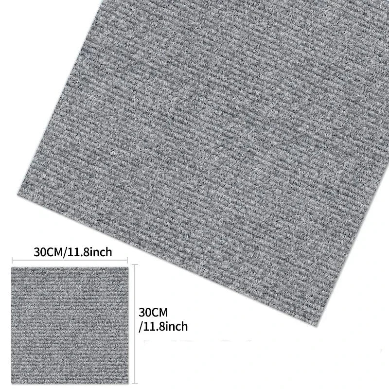 30x30CM DIY Self Adhesive Carpet Floor Tiles Sticker Square Rugs Peel And Stick Mat Flooring For Kitchen Home Decor Carpets 