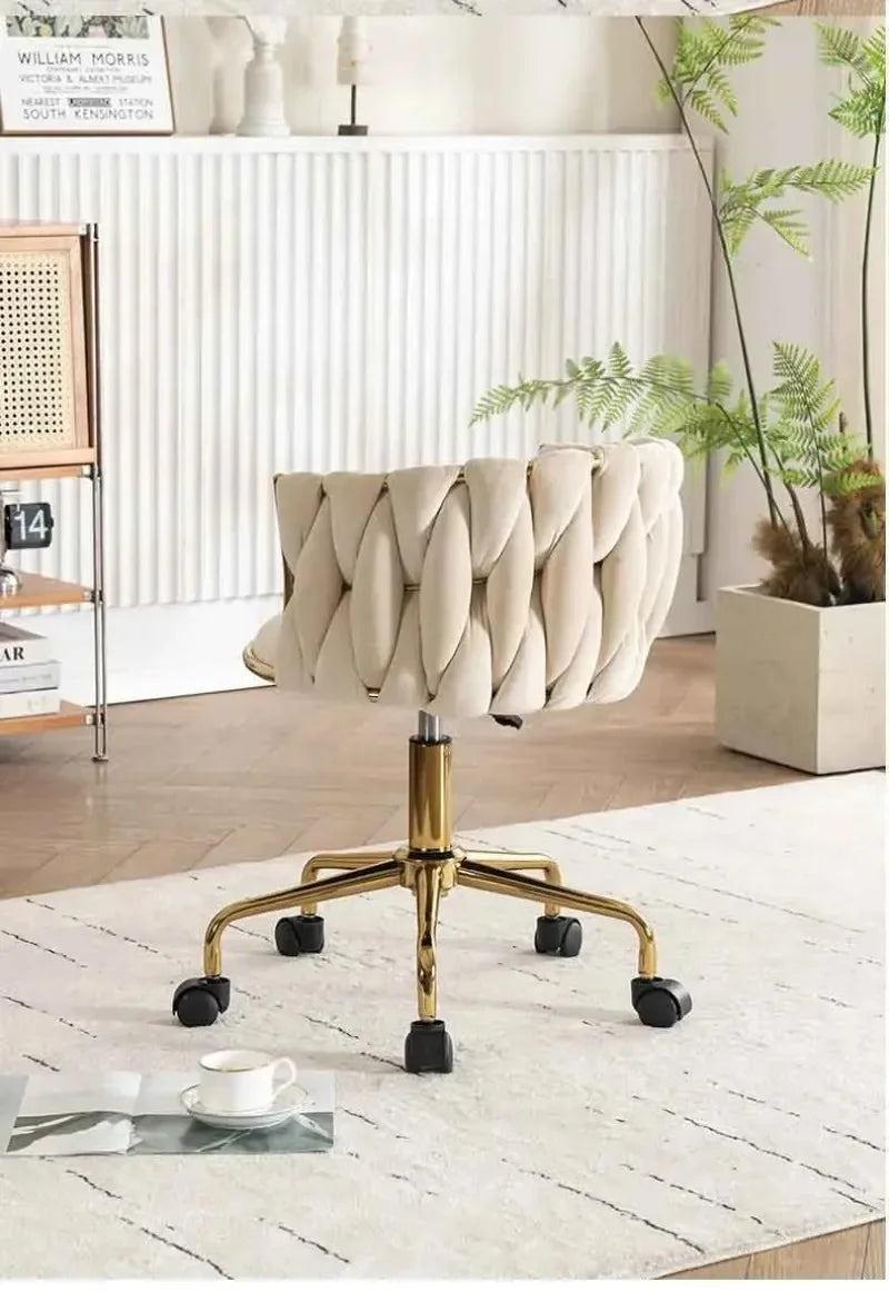Home Girls Bedroom Makeup Chair, Comfortable for Long Periods of Time Grace Living Room Backrest Lift Swivel Chair JQM Furniture