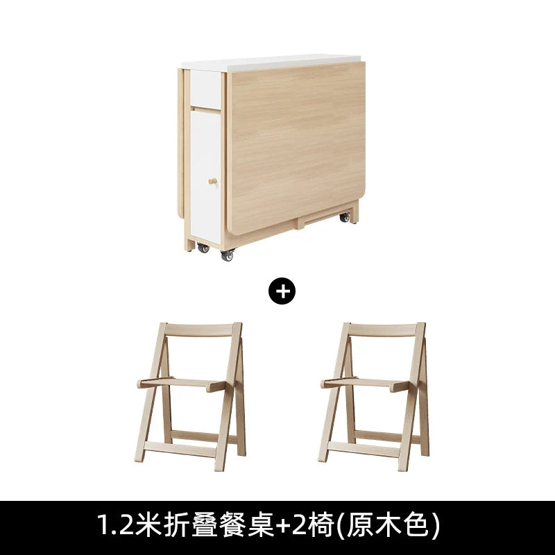 Folding Dining Table Set 6 Chairs Luxury Vintage Square Dining Table Extensio Nordic Mesas Y Sillas De Comedor Kitchen Furniture