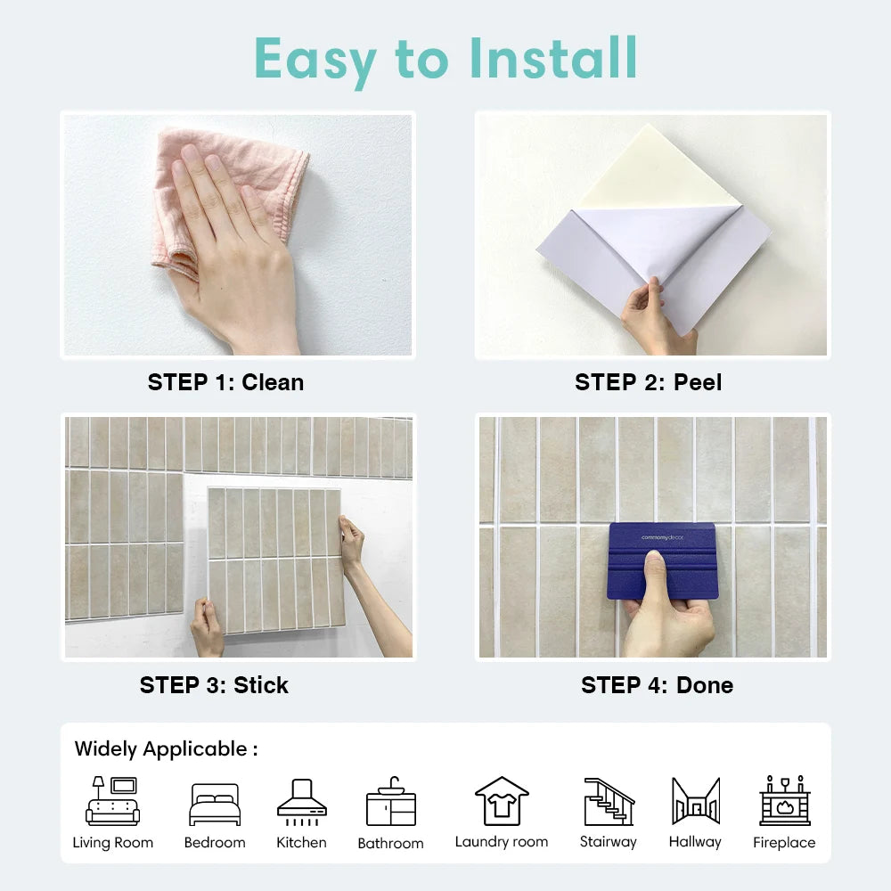 1/10pcs 3D Matte Peel and Stick Wall Panel, Modern Home Wall Panel Decor, For Kitchen,Living room,Bedroom, Waterproof Wall Panel