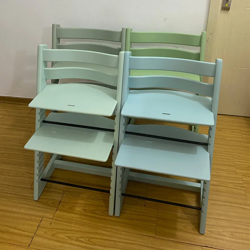 X&D Children's Growth Chair Baby Dining Chair Multifunctional Adjustable Beech Wood Children's High Legged Learning Chair 2024