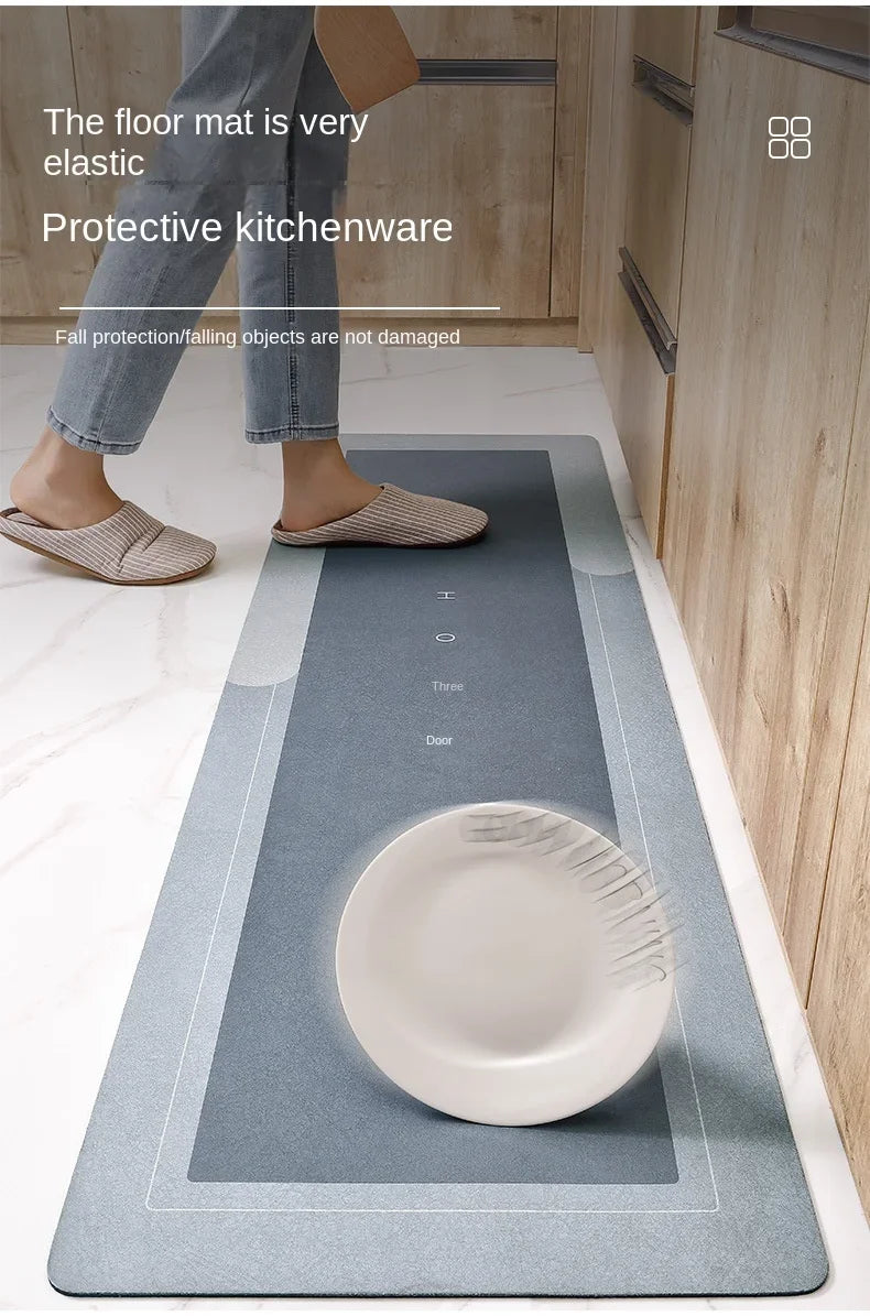 Diatomite Mat Kitchen Rug Non-slip Kitchen Long Carpet Super Absorbent Floor Mats Entrance Doormat Carpets for Living Room 러그