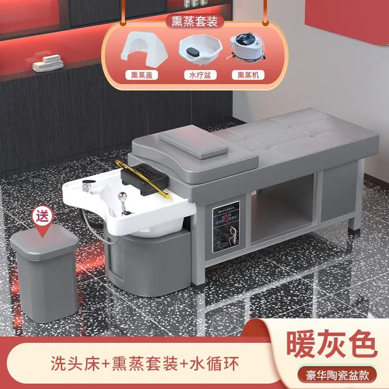 Massage shampoo bed Hair salon special multi-functional Thai fumigation head treatment bed Beauty bed Constant temperature water