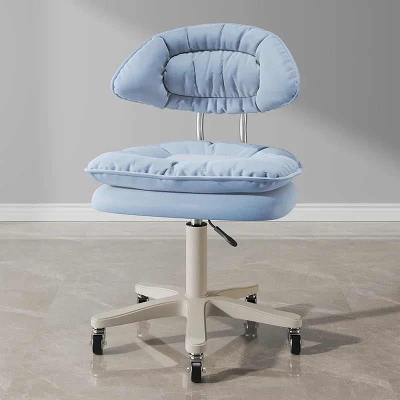Nordic Luxury Salon Stool Special Lifting Rotating Backrest Bar Seat Large Hairdressing Manicurist Circle Chair