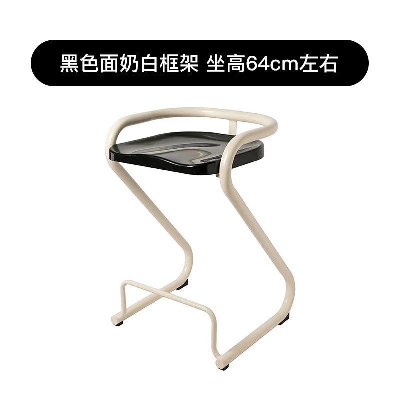 Medieval cream bar chair colorful macaron small apartment ins cafe high chair