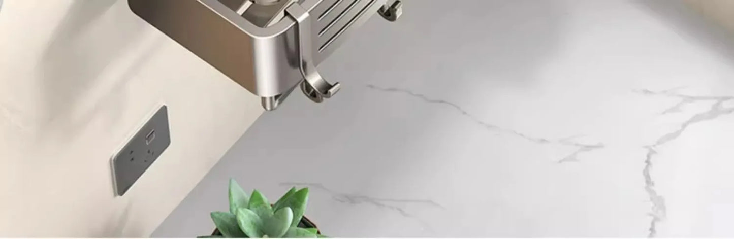 Bathroom storage shelf Bathroom toilet washstand Hand washing bathroom shower gel Wall storage shelf free of holes