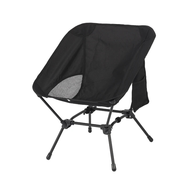 Square Structure Beach Fishing Stool, Convenient Four-Corner Camping Folding Chair, Lightweight Iron Tube Moon Chair