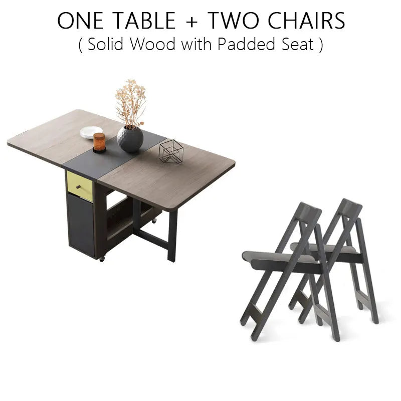 Fashion Folding Dining Table Furniture yemek masasi Multifunctional Rectangle Foldable Dining Table Folding Chairs