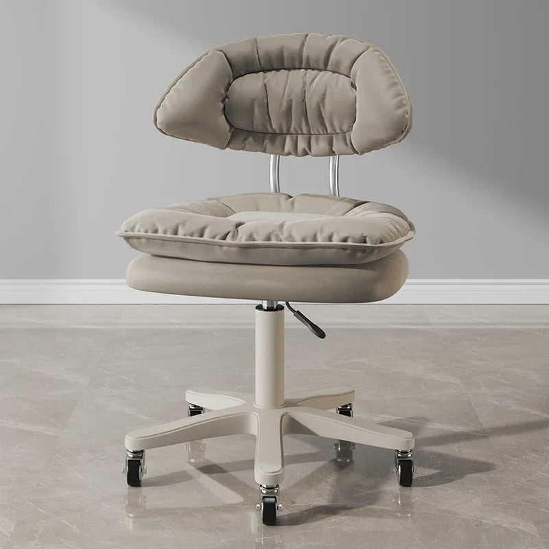 Nordic Luxury Salon Stool Special Lifting Rotating Backrest Bar Seat Large Hairdressing Manicurist Circle Chair