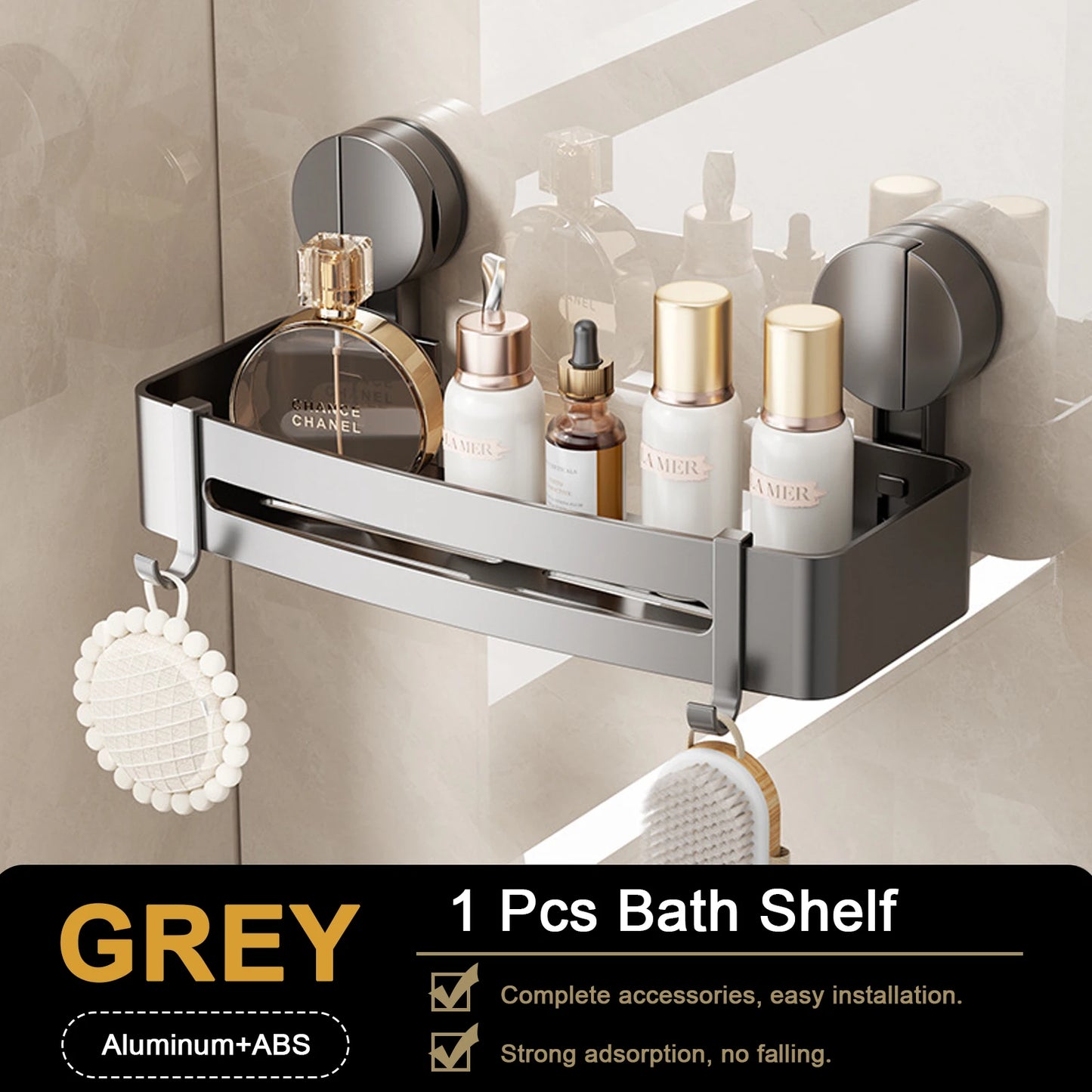 Bathroom Shelf for Shower Wall Mounted Shampoo Bottle Orangizer Shower Corner Rack Storage Punch-free Bathroom Accessories