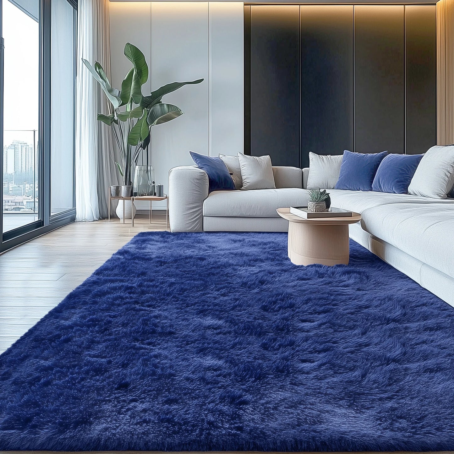 Olanly Large Area Rugs For Living Room Bedroom Soft Fluffy Shaggy Bedside Rug Indoor Floor Plush Carpet for Kids Dorm Home Decor