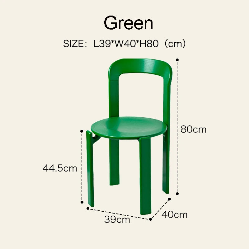 Nordic Beech Solid Wood Plywood Dining Stackable Vintage Curved Rey Backrest Swiss Chair