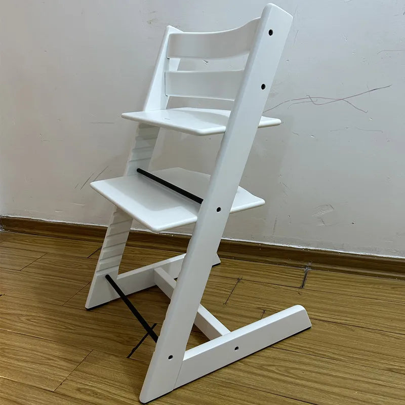 X&D Children's Growth Chair Baby Dining Chair Multifunctional Adjustable Beech Wood Children's High Legged Learning Chair 2024