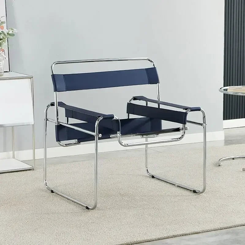Nordic Vassili Leisure Chair Single Chair Medieval Industrial Style Network Red Bauhaus Saddle Leather Simple Photo Furniture