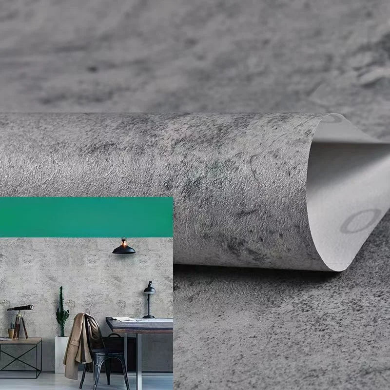 Concrete Countertop Contact Paper Gray Cement Industrial Paper 3D Textured Self Adhesive Waterproof Wallpaper for Home Decor