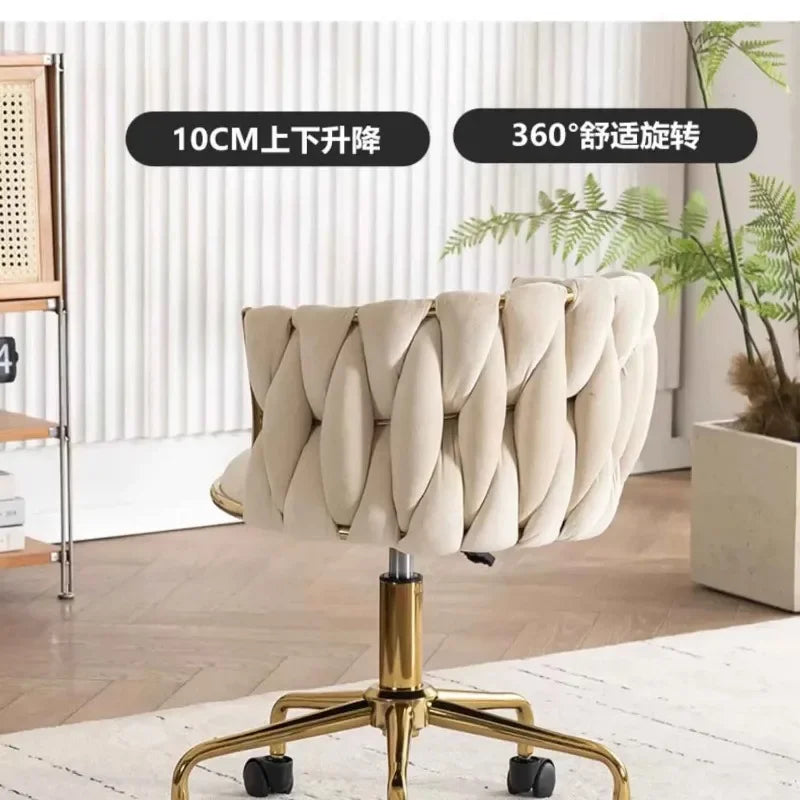 Home Girls Bedroom Makeup Chair, Comfortable for Long Periods of Time Grace Living Room Backrest Lift Swivel Chair JQM Furniture