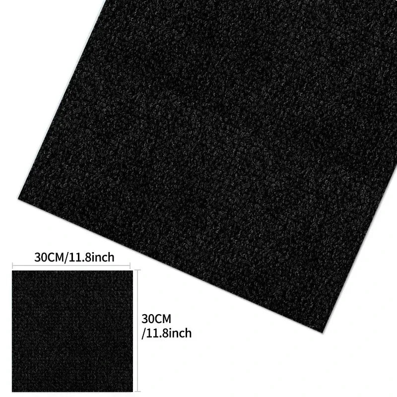 30x30CM DIY Self Adhesive Carpet Floor Tiles Sticker Square Rugs Peel And Stick Mat Flooring For Kitchen Home Decor Carpets 