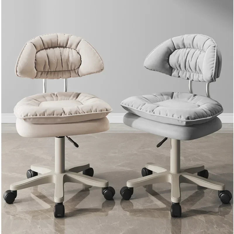 Nordic Luxury Salon Stool Special Lifting Rotating Backrest Bar Seat Large Hairdressing Manicurist Circle Chair