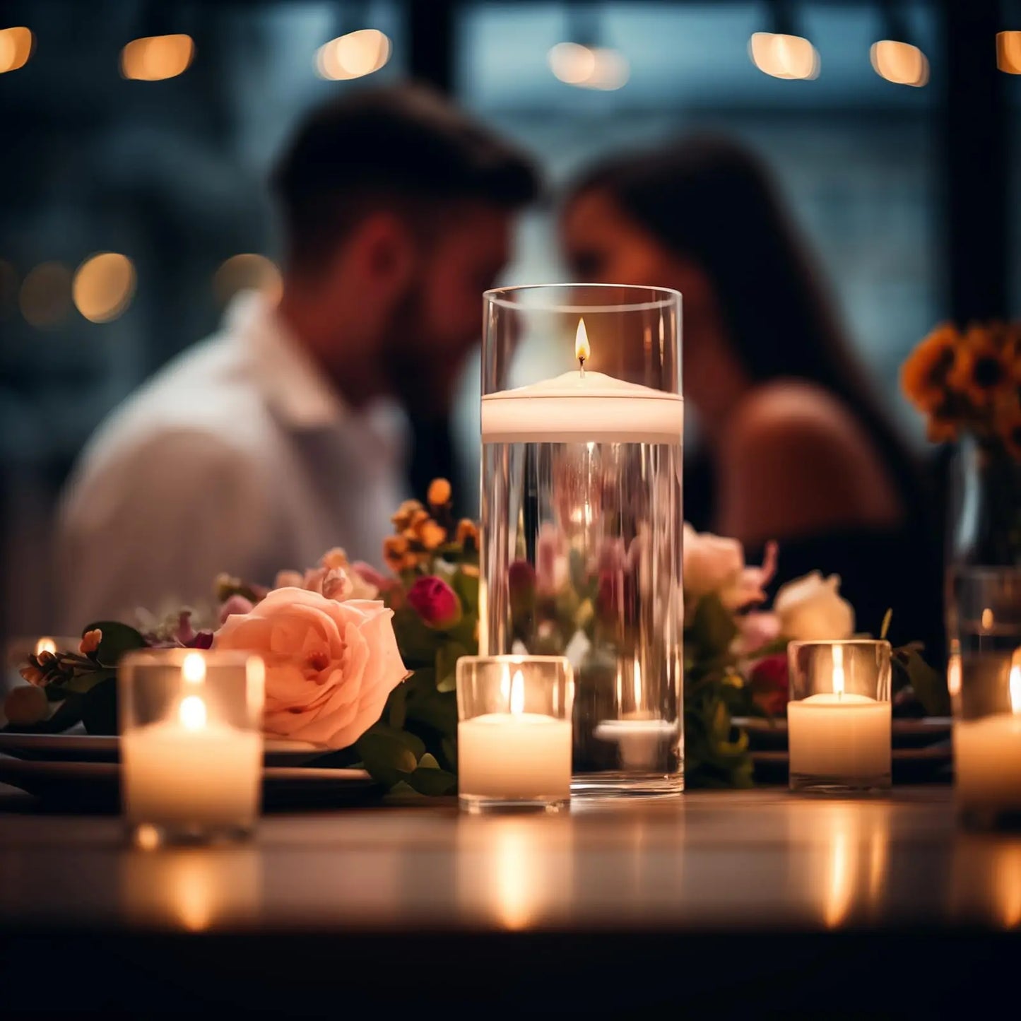 20-100pcs Floating Candles for Centerpieces Floating Pool Decorations for Wedding 1.7Inch 4Hours Burn Time Unscented Wax Discs