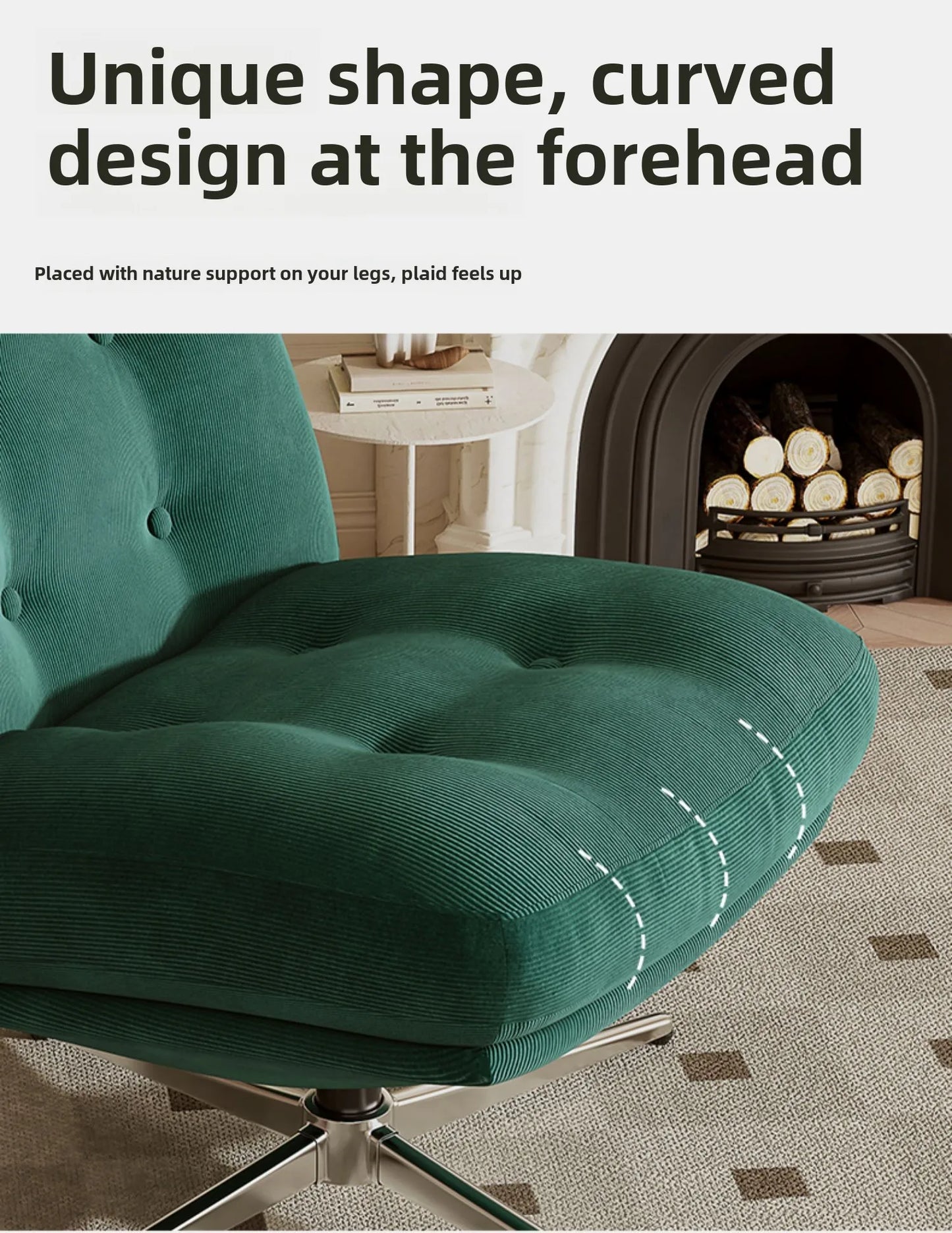 Single sofa chair light luxury medieval Bauhaus living room leisure chair bedroom lazy sofa