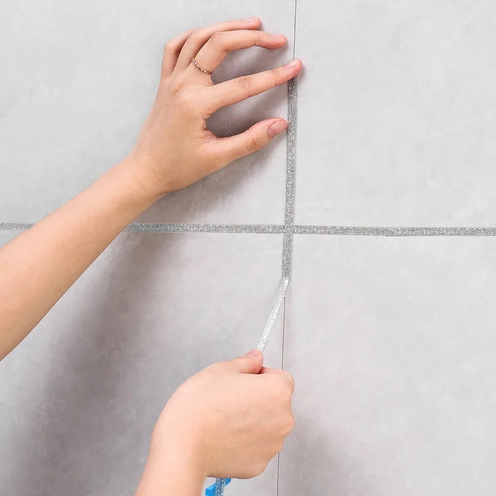 Self-Adhesive Ceramic Tile Gap Tape Kitchen Bathroom Waterproof Mildewproof Stickers Beautiful Seam Tapes sparkle Decor Strip