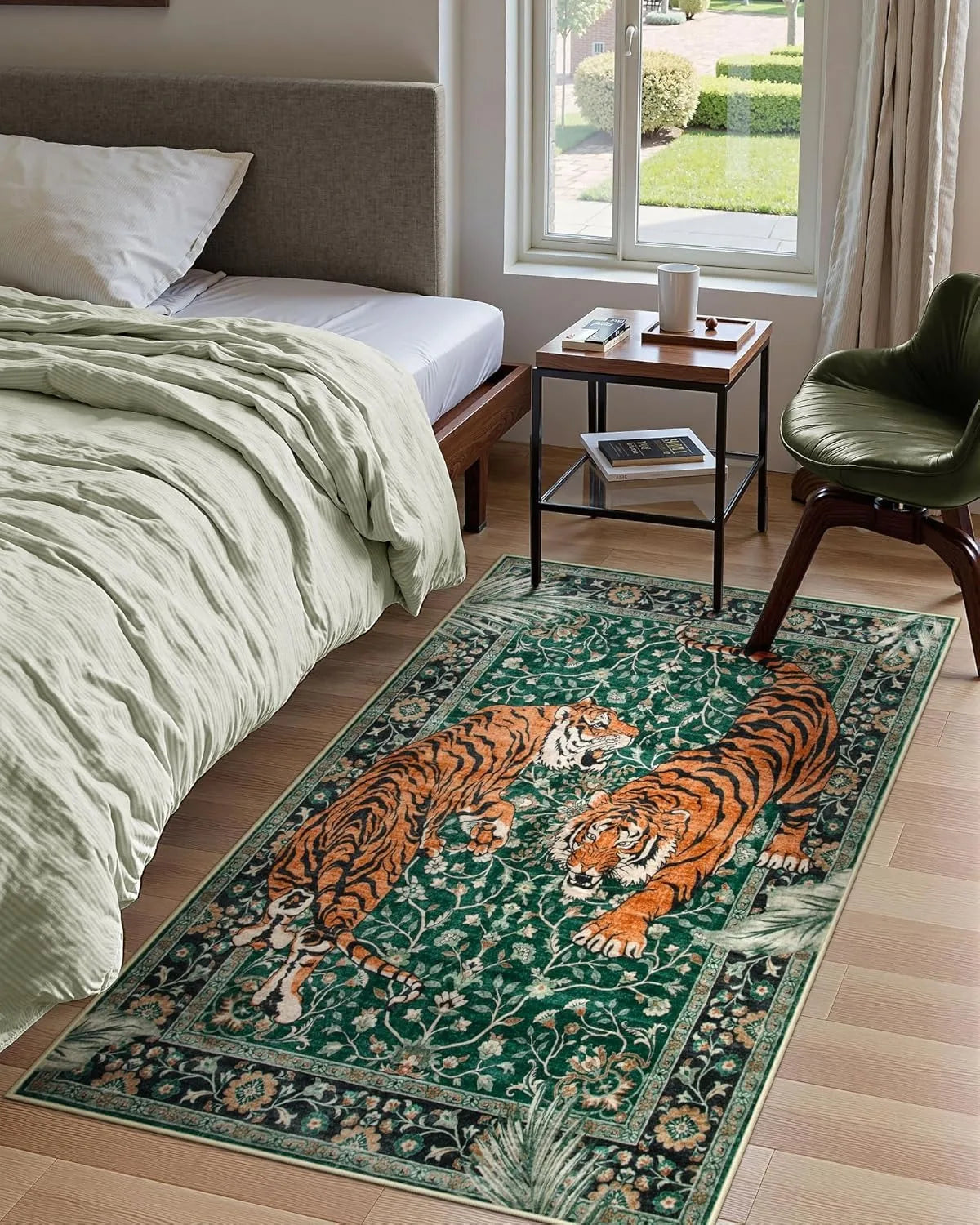 Rug for Living Room Carpet Jungle Tiger Home Decoration Large Area Bedroom Plush Floor Mat Machine Washable Coffee Table Rugs 러그