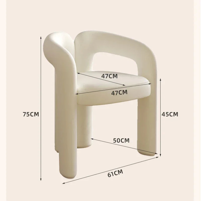 Richome Dressing Chair Makeup Flannel Stool Luxury Comfortable Chair for Dressing Table Livingroom Clothing Store Modern Design