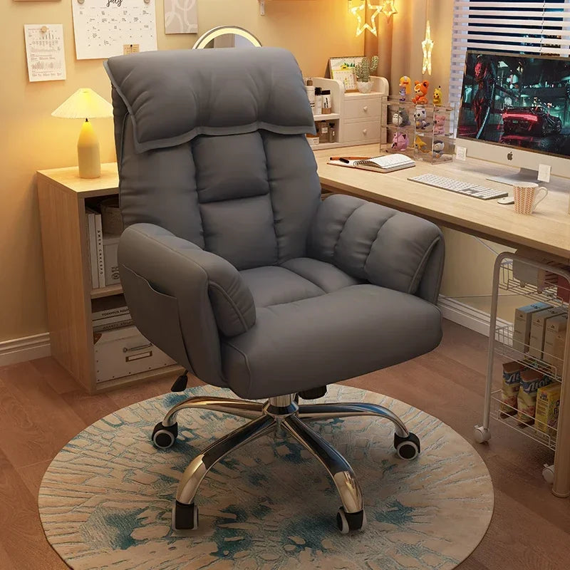 Comfortable Reclining Computer Chair, Sedentary Backrest, Sofa Chair, Bedroom, Study, Living Room, Office, Home