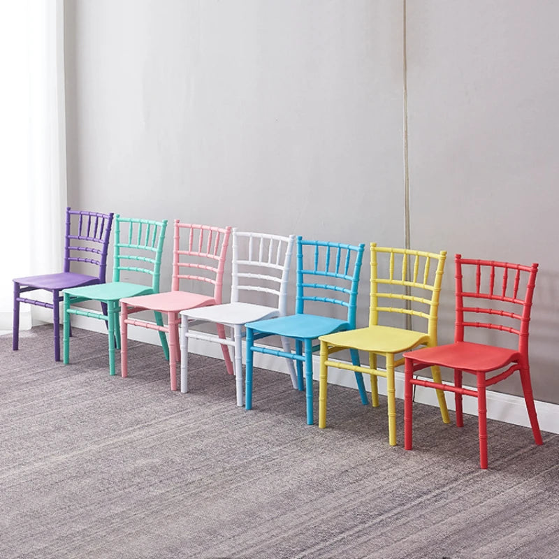 5 Pieces Lightweight Children's Furniture Plastic Chiavari Chairs Suitable for Living Rooms Restaurants Schools Parties Camping