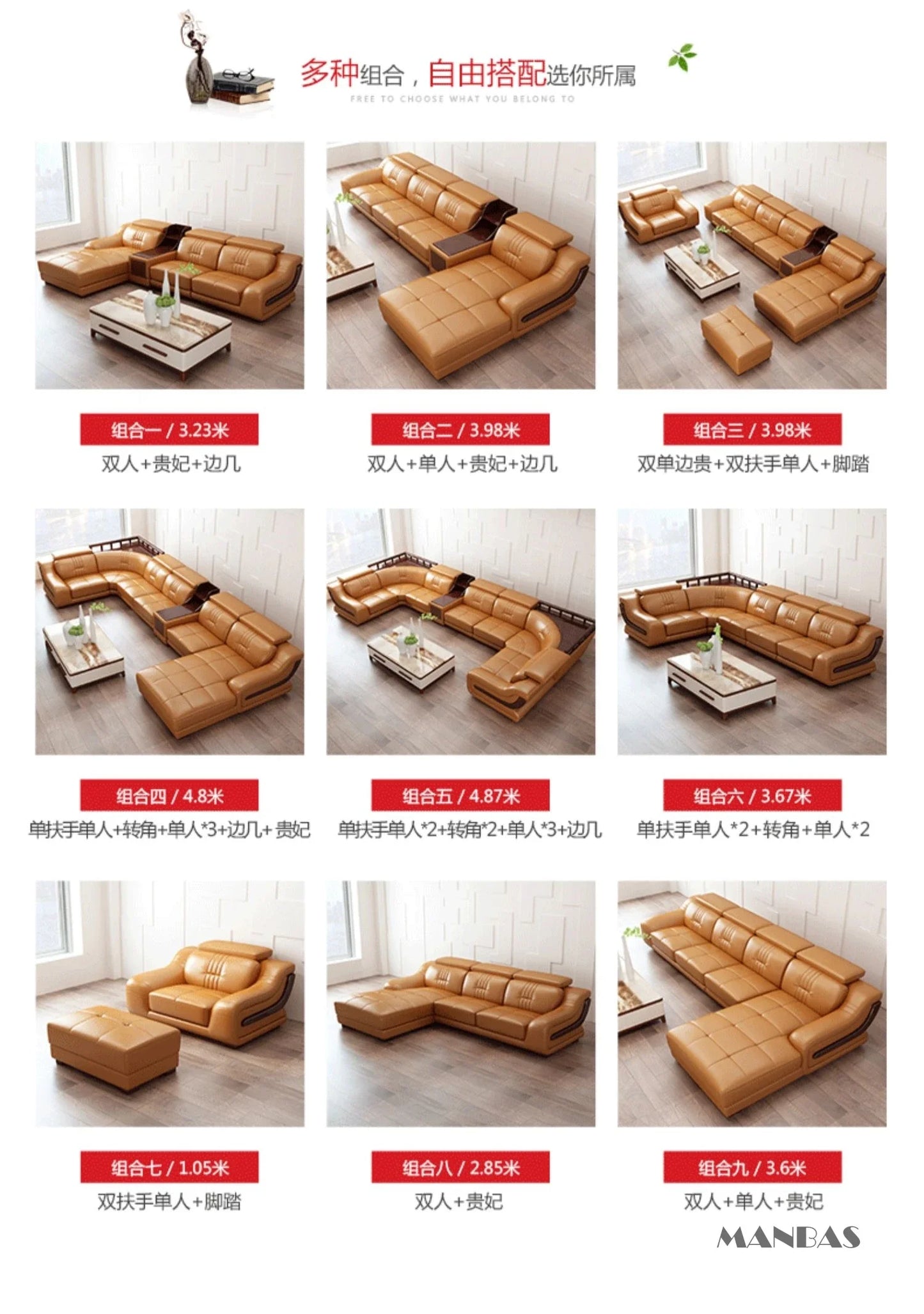 Linlamlim Premium Italian Genuine Leather Sofa Set Big Sectional Couch Living Room Sofas With Adjustable Headrest Home Furniture