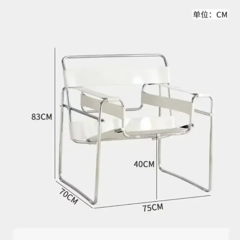 Nordic Vassili Leisure Chair Single Chair Medieval Industrial Style Network Red Bauhaus Saddle Leather Simple Photo Furniture