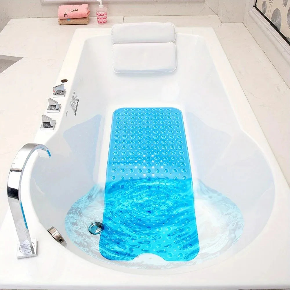 non-slip bathtub mat shower mat with drain holes and suction cups machine washable household bathroom shower carpet bathroom
