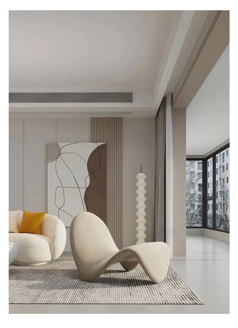 Tongue Chair Lazy Person Sofa Single Designer Models Living Room Balcony Lying Leisure Creative Net Red Ins Style Single Chair