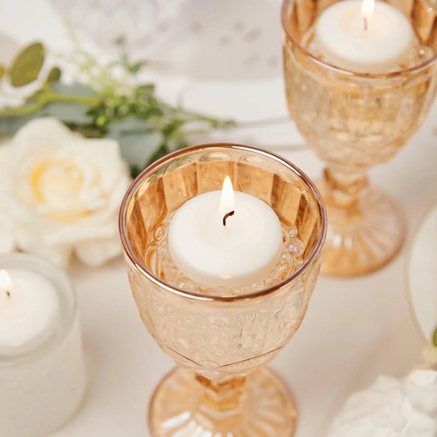 20-100pcs Floating Candles for Centerpieces Floating Pool Decorations for Wedding 1.7Inch 4Hours Burn Time Unscented Wax Discs