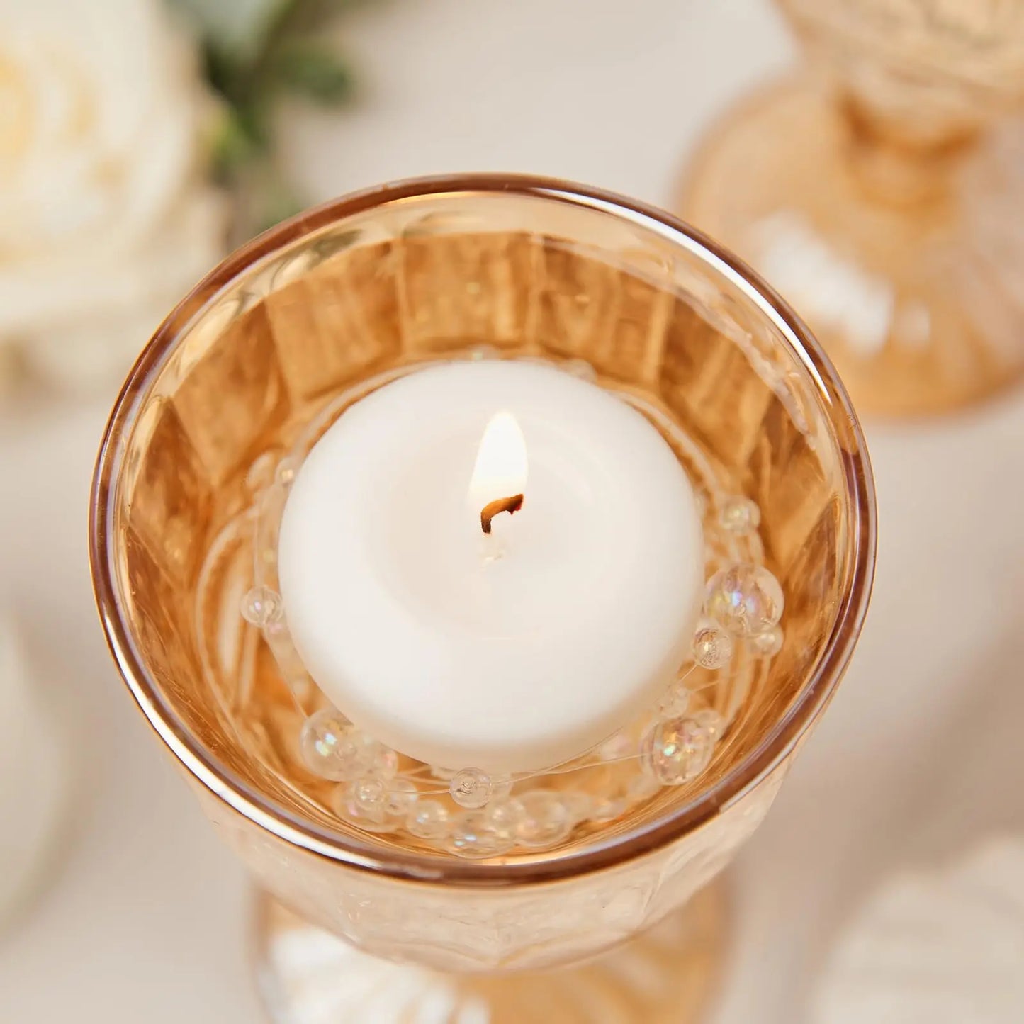 20-100pcs Floating Candles for Centerpieces Floating Pool Decorations for Wedding 1.7Inch 4Hours Burn Time Unscented Wax Discs