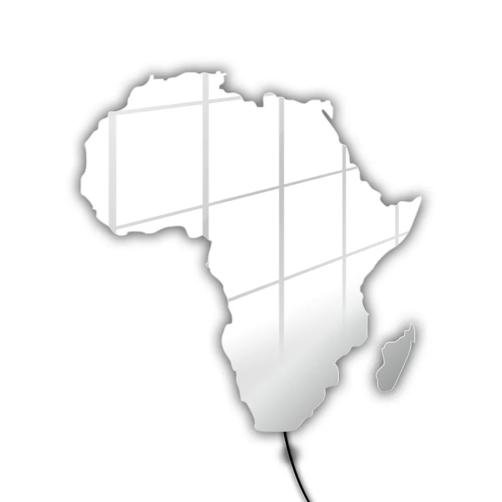 Map Of Africa Light Up Neon Sign For Bedroom Office Glowing African Map Geography Luminous Wall Mirror LED Lighting Home Decor