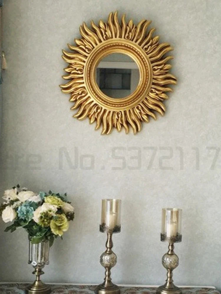 Sun Apollo Art Wall Mirror Decorative Bathroom Accessory Unique Champion Designs Reflective Art Piece Elegant Wall Decor
