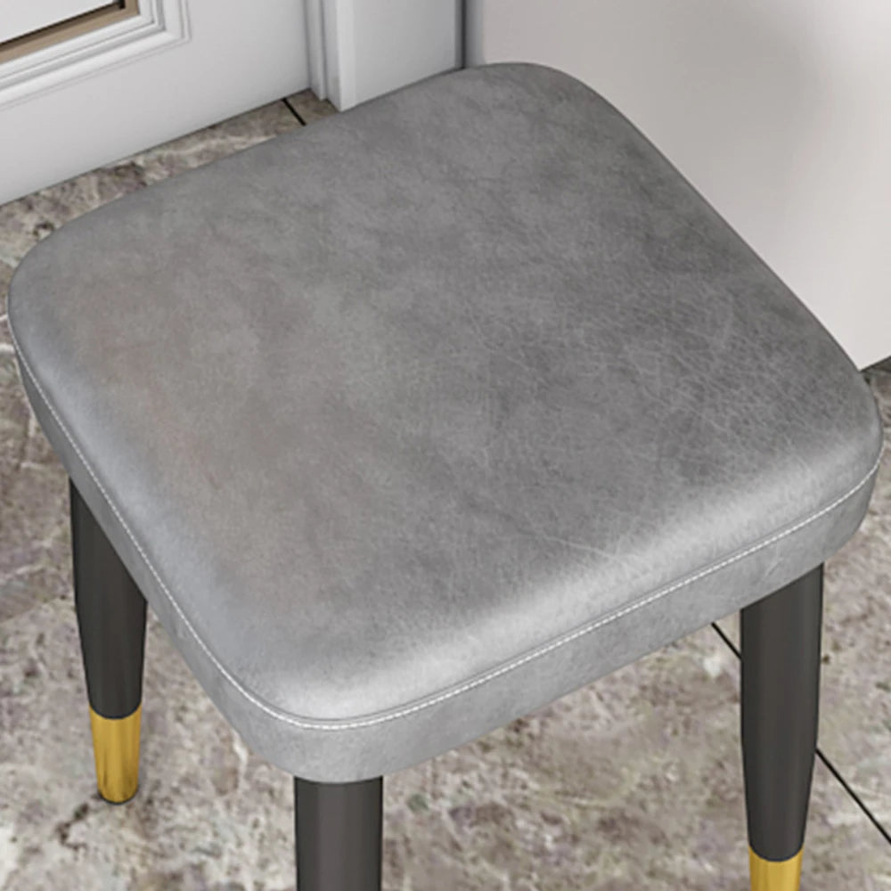 Dining Chair Living Room Leatherwear Latex Version Light Luxury Chair Dining Room Thickening Stable Leatherwear Square Stools