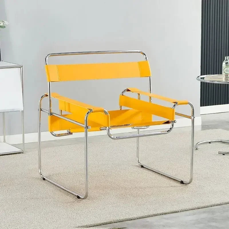 Nordic Vassili Leisure Chair Single Chair Medieval Industrial Style Network Red Bauhaus Saddle Leather Simple Photo Furniture
