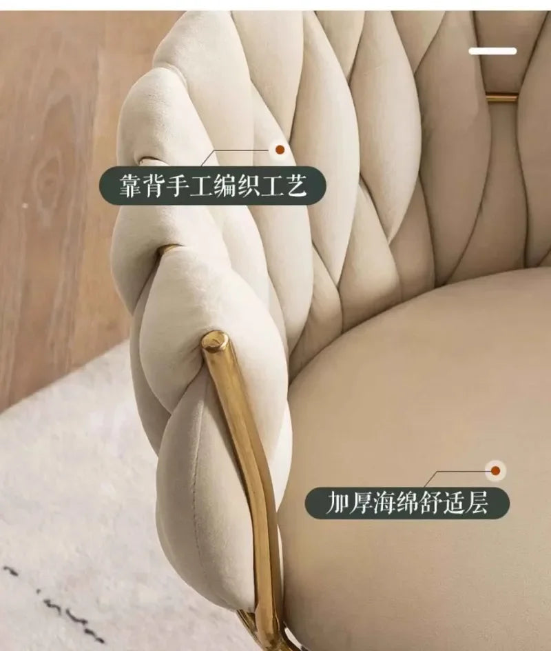 Home Girls Bedroom Makeup Chair, Comfortable for Long Periods of Time Grace Living Room Backrest Lift Swivel Chair JQM Furniture