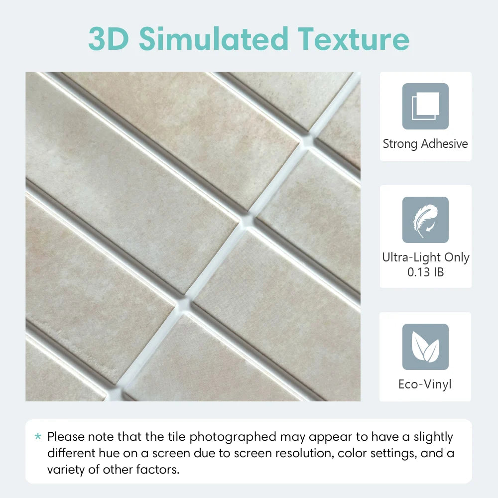 1/10pcs 3D Matte Peel and Stick Wall Panel, Modern Home Wall Panel Decor, For Kitchen,Living room,Bedroom, Waterproof Wall Panel