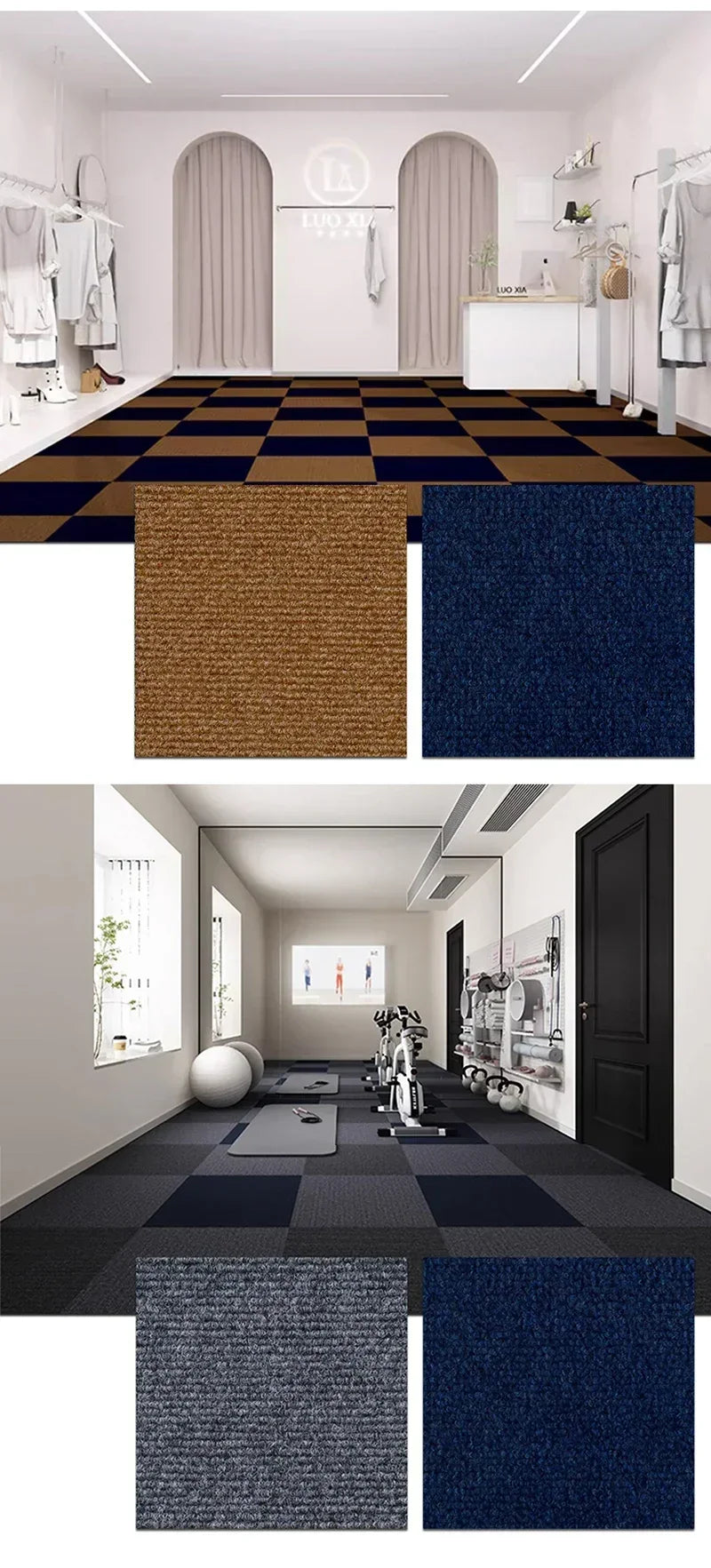 30x30CM DIY Self Adhesive Carpet Floor Tiles Sticker Square Rugs Peel And Stick Mat Flooring For Kitchen Home Decor Carpets 