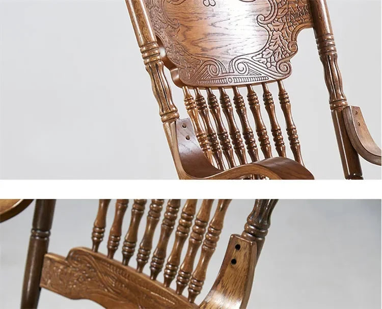 American Living Room Rocking Chairs Furniture Home Balcony Leisure Back Armchair for Adults Retro Homestay Dormitory Recliner Z