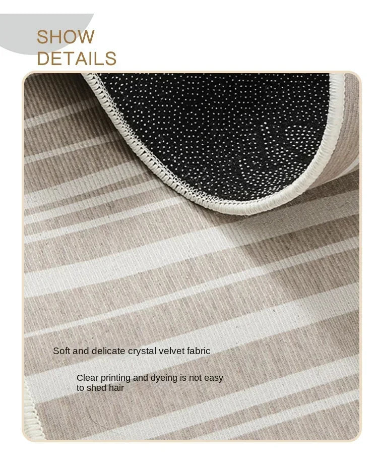 Striped Geometric Carpet Washable Llving Room Mat Home Hallway Balcony Bathroom Non slip Parlour Sofa Floor Large Area Decor Rug